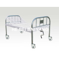 a-138 Movable All Plastic-Sprayed Single Function Manual Hospital Bed